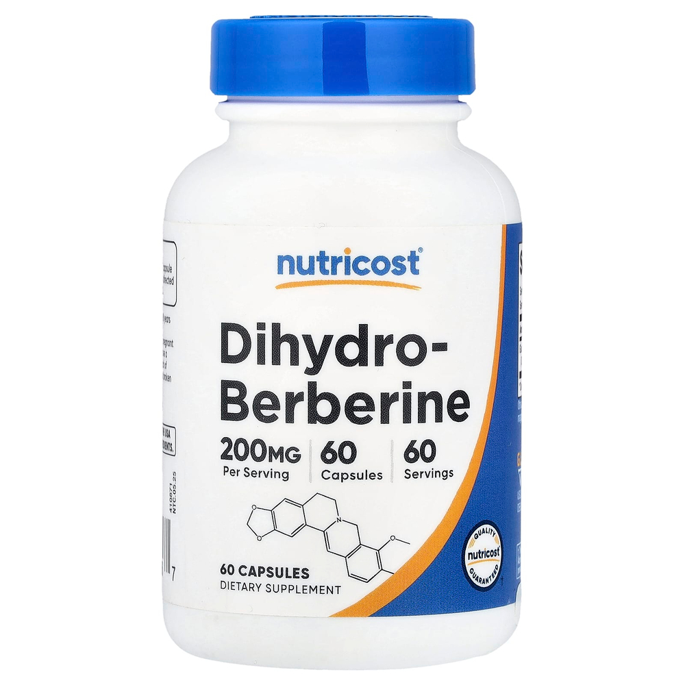Nutricost, Дигидроберберин, 200 мг, 60 капсул