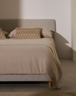 Кровать Valma из жемчужного шенилла со съемным чехлом для матраса 90 x 200 см