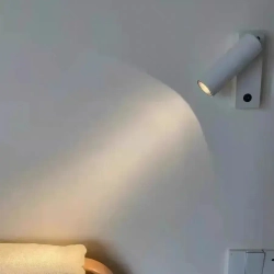 Светильник настенный светодиодный поворотный с выключателем, бра, 3000К, 7 Вт, белый