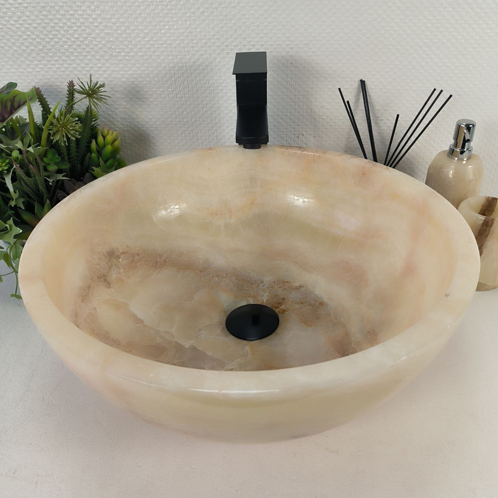 Раковина из оникса Bowl Yellow TinLip BO-64722 45*45*17 0199