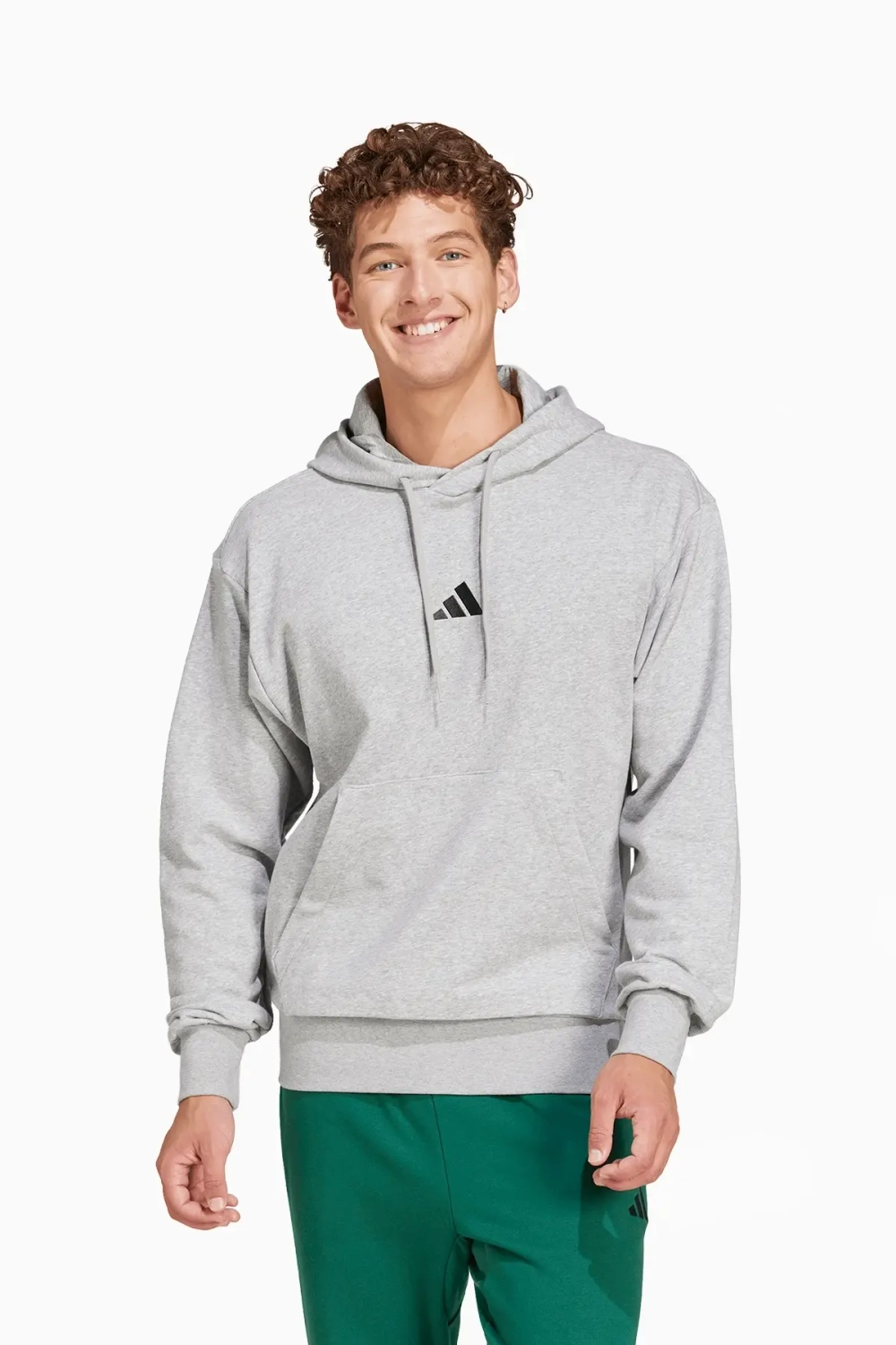 Кофта adidas Essentials Feelcozy Fleece - серый