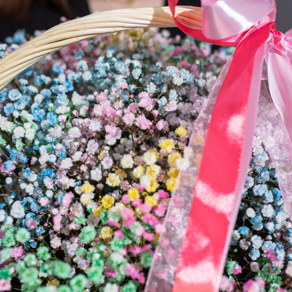 Корзина с гипсофилой №3