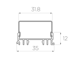 Профиль алюминиевый LC-LSS-1236-2 Anod