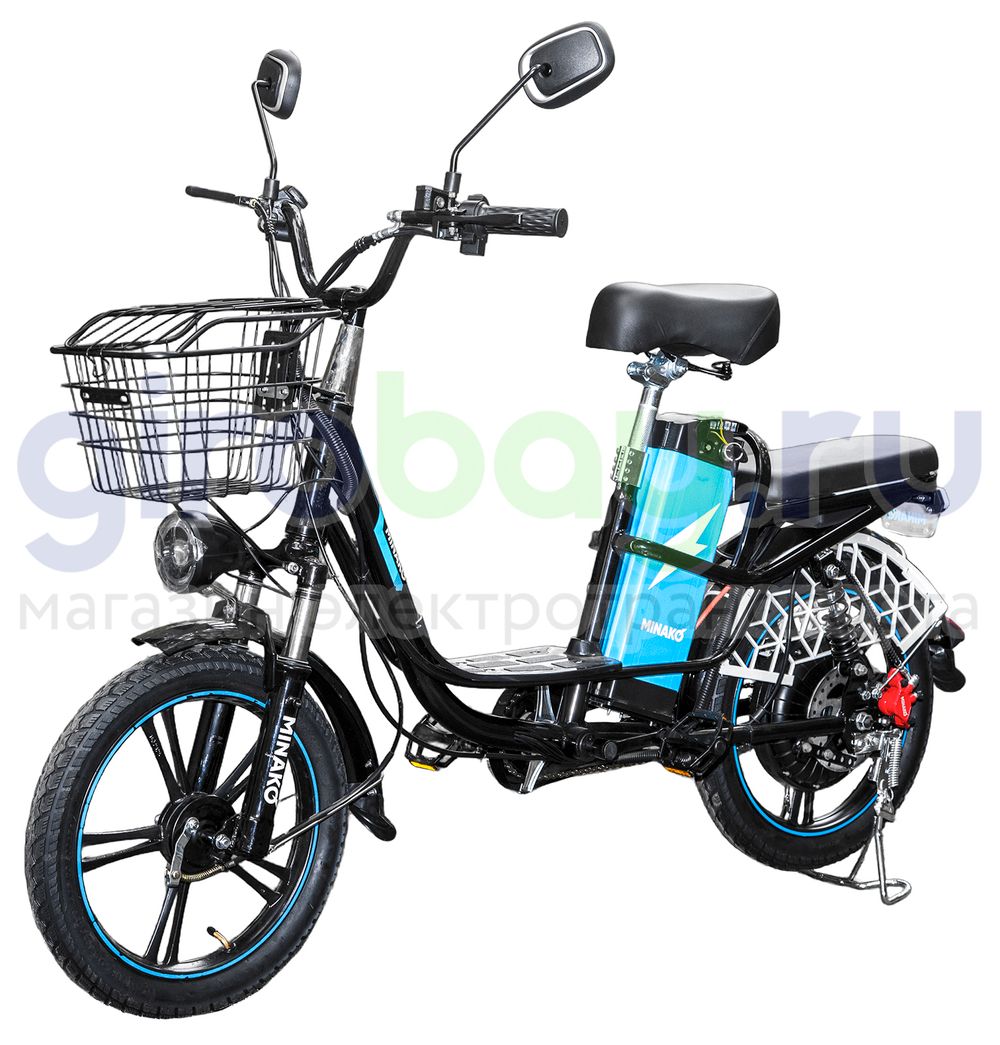 Электровелосипед Minako V8 PRO 3.0 BLACK (60V/12Ah) гидравлика фото №1