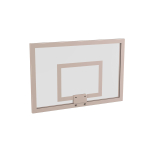 Щит баскетбольный тренировочный TB-8103М, стекло 10 мм без ударопрочной пленки, 800х1200 мм