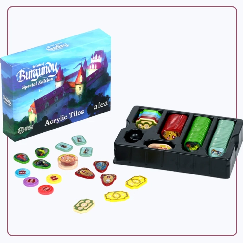 The Castles of Burgundy: Upgraded Tokens — Acrylic