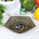 Тарелка пластиковая «Геометрия» 15см кофейная