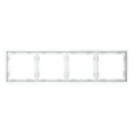 Рамка пластиковая VOLTUM S70 на 4 поста, (белый матовый)
