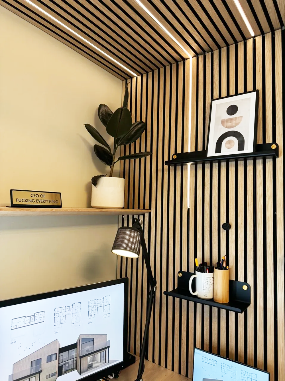 Акустическая панель РП 27 мм Белый дуб, 278x60 см