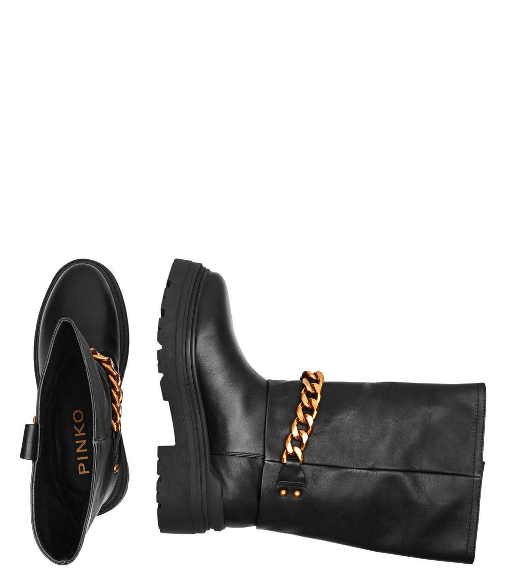 Кожаные ботильоны MIA 12 Pinko - черный(SD0145 P001)