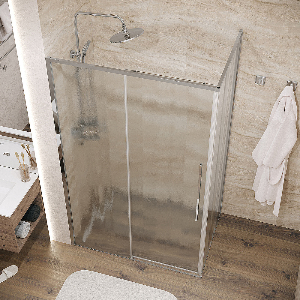 Душевой уголок Grossman Galaxy 120х80 120.K33.01.1280.10.02 стекло шиншилла/профиль хром