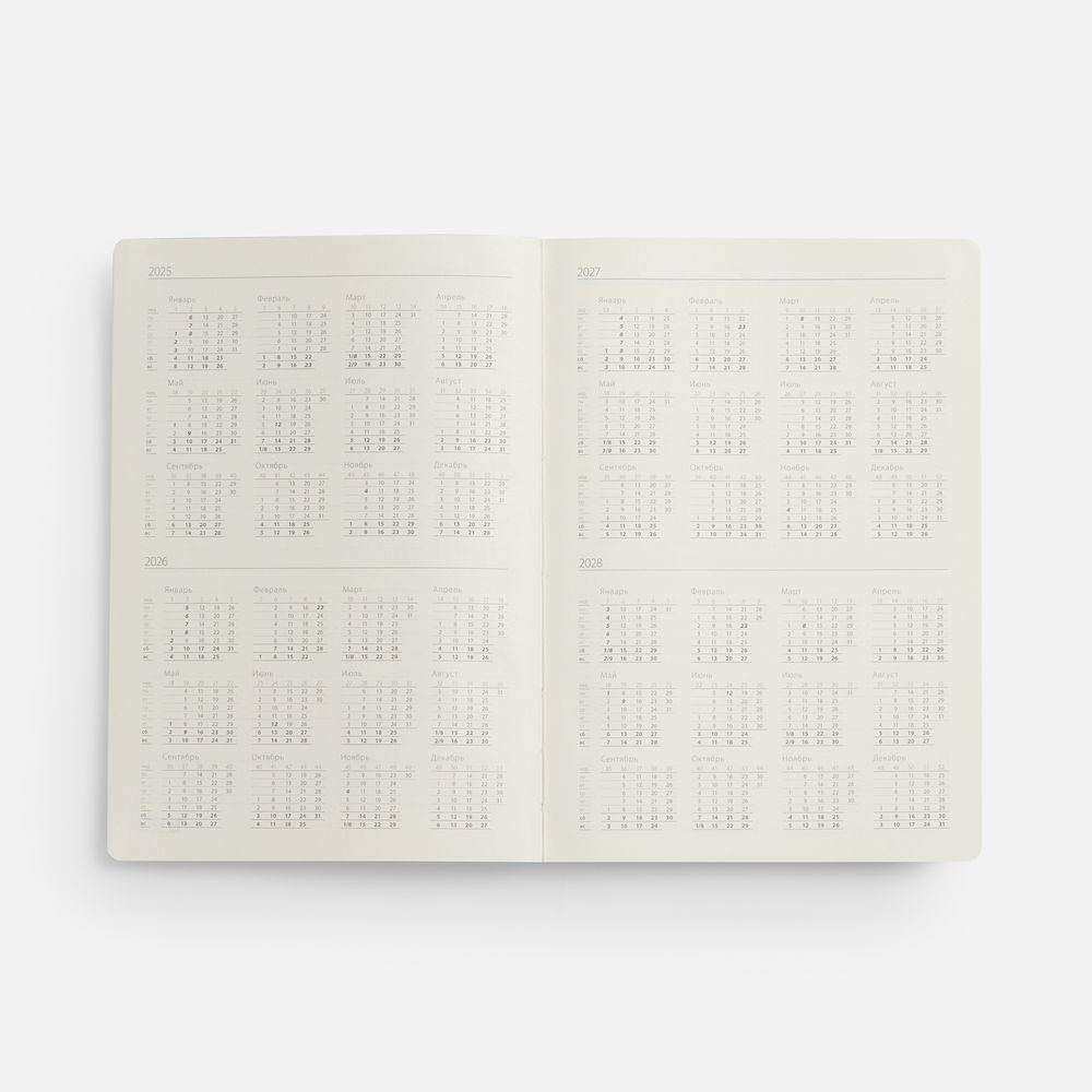 Ежедневник Flexpen Black, недатированный, черный с бирюзовым