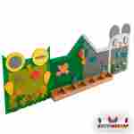 Интерактивная игровая стена «Мир фантазий», с мозаичными элементами