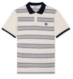 Теннисное поло Roland Garros Heritage Tristan - ecru/navy