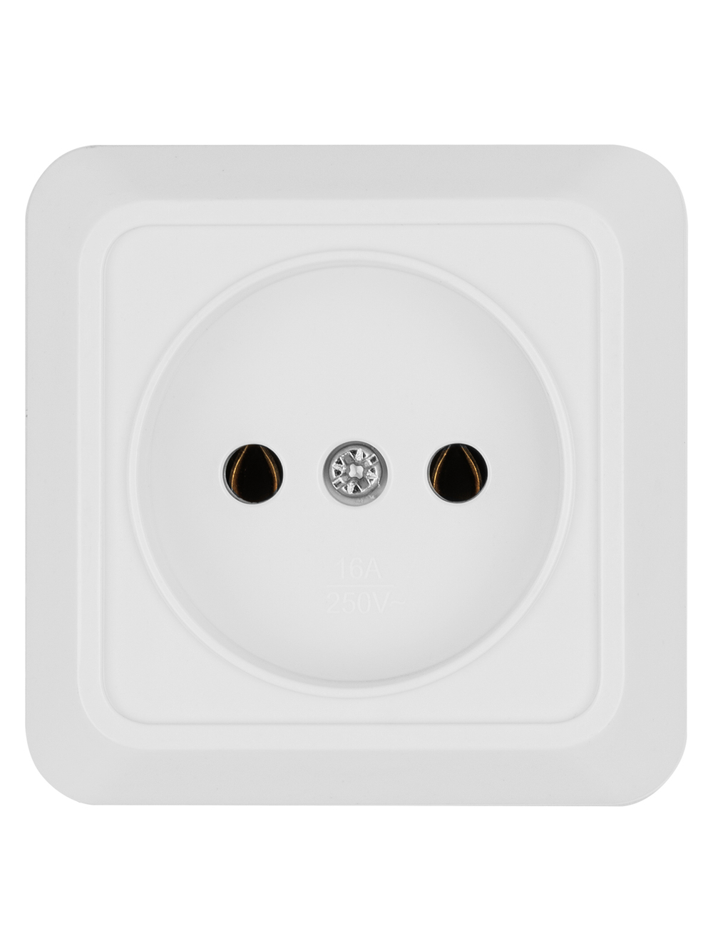 Розетка 2П открытой установки IP20 10А, белая "Ладога" TDM