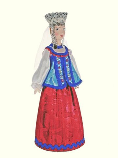 Кукла коллекционная в Девичьем костюме.