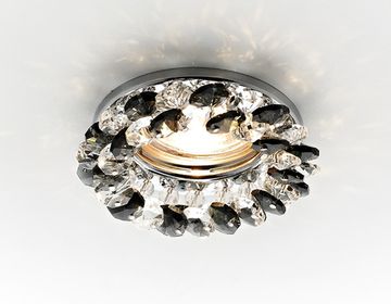 Точечный светильник K206 BK/CH MR16 хром/чёрный Хрусталь Ambrella