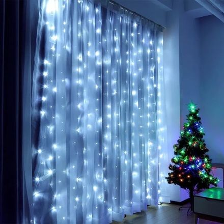 Гирлянда-штора 200LED 3м*2м, Холодный свет (1/1)
