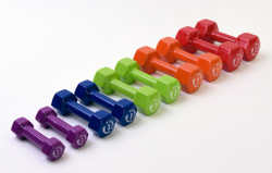 Гантель в виниловой оболочке 2 кг (Цвет - синий)