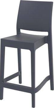 Стул пластиковый полубарный Maya Bar 65 серый