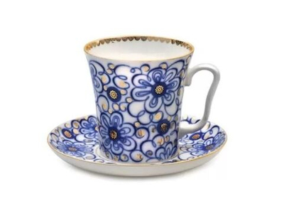 Бокал с блюдцем форма Ленинградский рисунок Вьюнок 360 мл арт. 81.13920.00.1