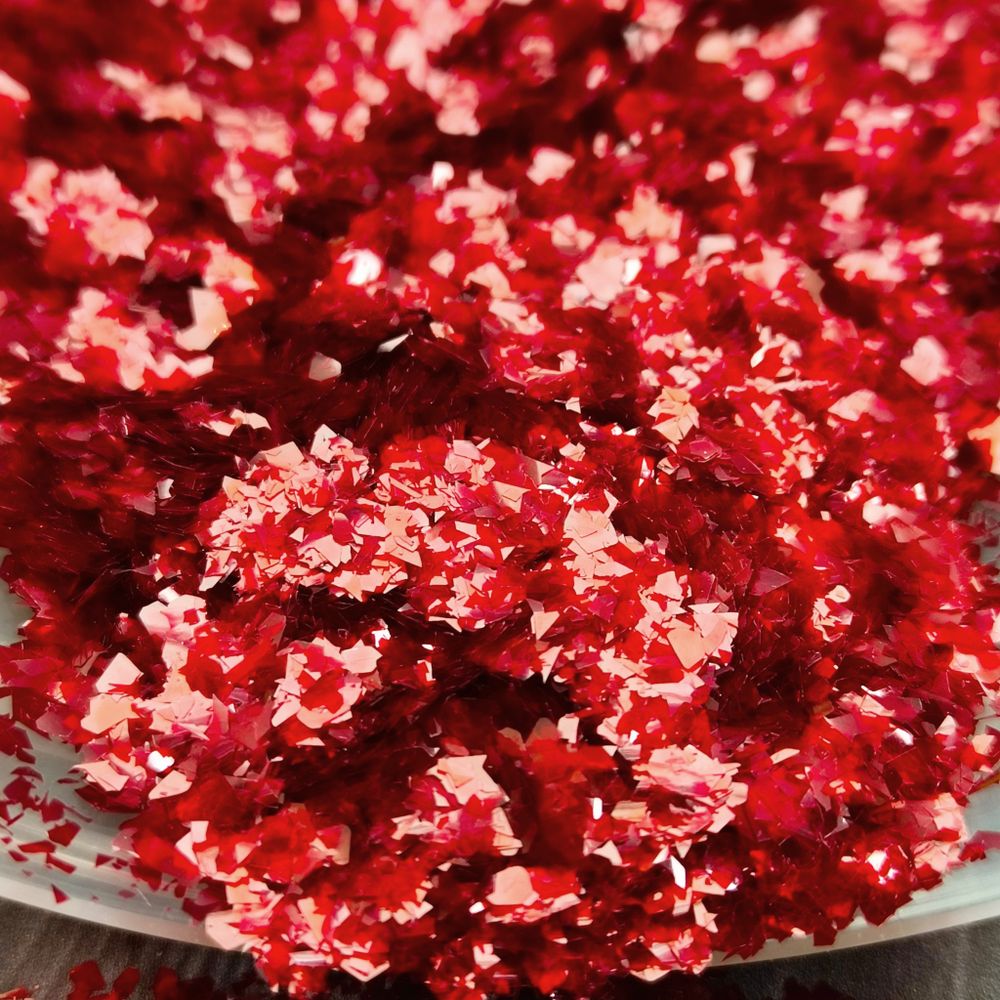 Хлопья Сангрия прозрачная для дизайна ногтей, маникюра, бодиарта, макияжа...