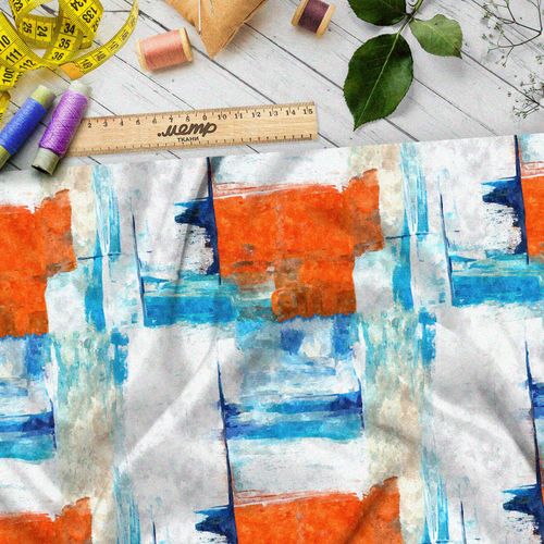 Ткань сатин замазанное граффити