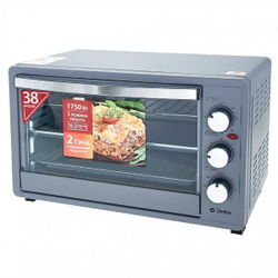 Мини-духовка электрическая, Delta, 38 л, 1750 Вт, 3 реж, сер, D-001