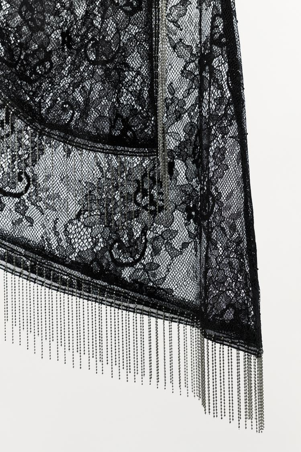 ZARA ТОП-ХАЛТЕР С БУСИНАМИ, ЧЕРНЫЙ