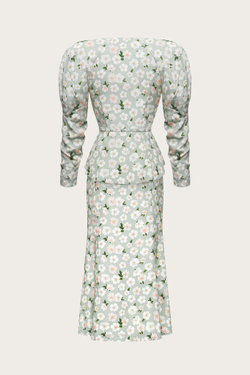 ЮБКА И ЖАКЕТ ИЗ ШЕЛКА С ЛЮРЕКСНОЙ НИТКОЙ