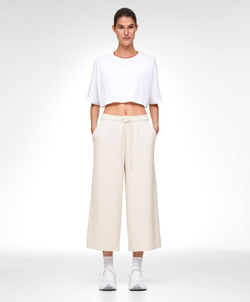 Oysho Укороченные широкие брюки из мягкого модала, каменный