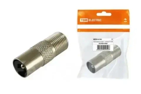 Переходник гнездо F - штекер TV б/п TDM SQ1809-0022