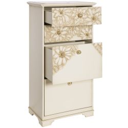 Комод Терра-4 с 4 ящиками Айвори Мраморное Золото