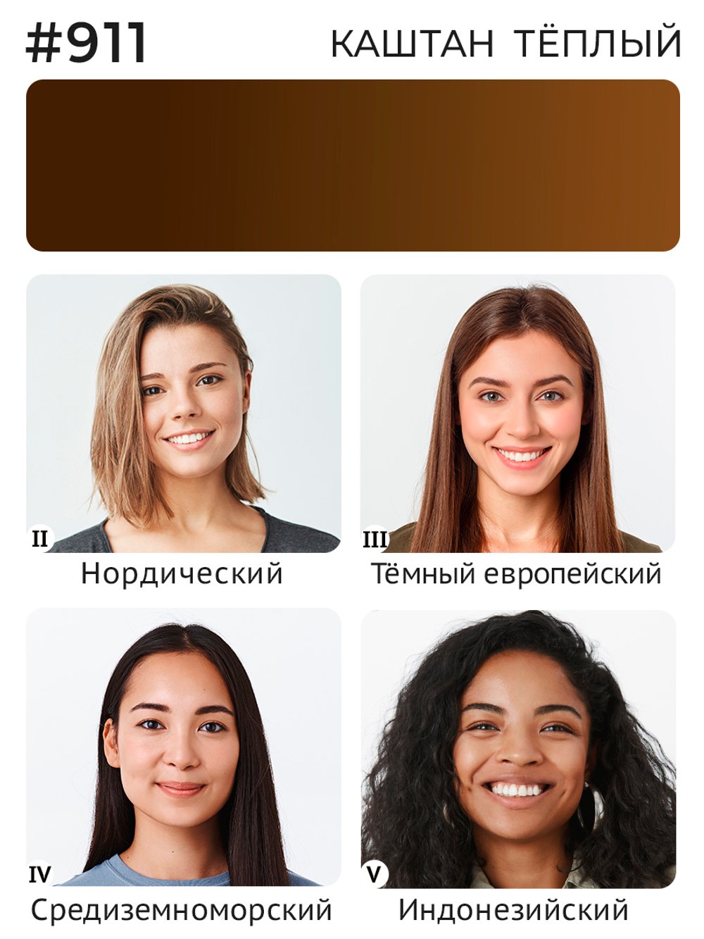 Минеральный пигмент Ne Pigment Каштан тёплый #911, 7 мл.