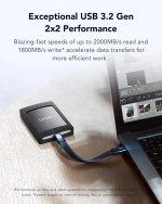 Внешний накопитель Lexar SL500 Portable SSD Magnetic Set USB 3.2 Gen 2x2 4TB, R/W 2000/1800 МБ/с