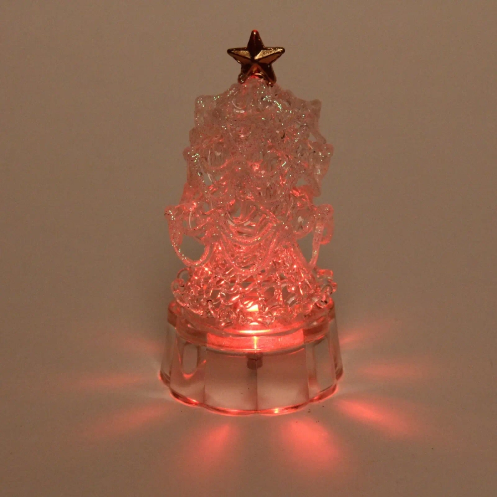 Сувенир с подсветкой «Лесная ёлочка» 7,5*2 см , перламутр