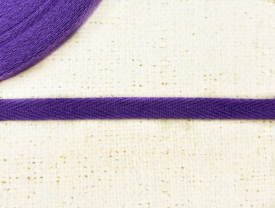 Лента киперная, хлопок, ш. 1 см, фиолетовый