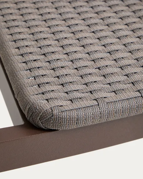 Уличный стул Erice из алюминия и шнура коричневого цвета