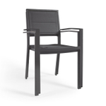 Sirley Садовый стул из алюминия и черного текстиля