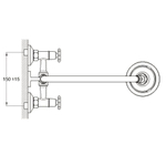 Душевая система для ванны, Solone, с кран-буксой, хром, JIK16-A102-A