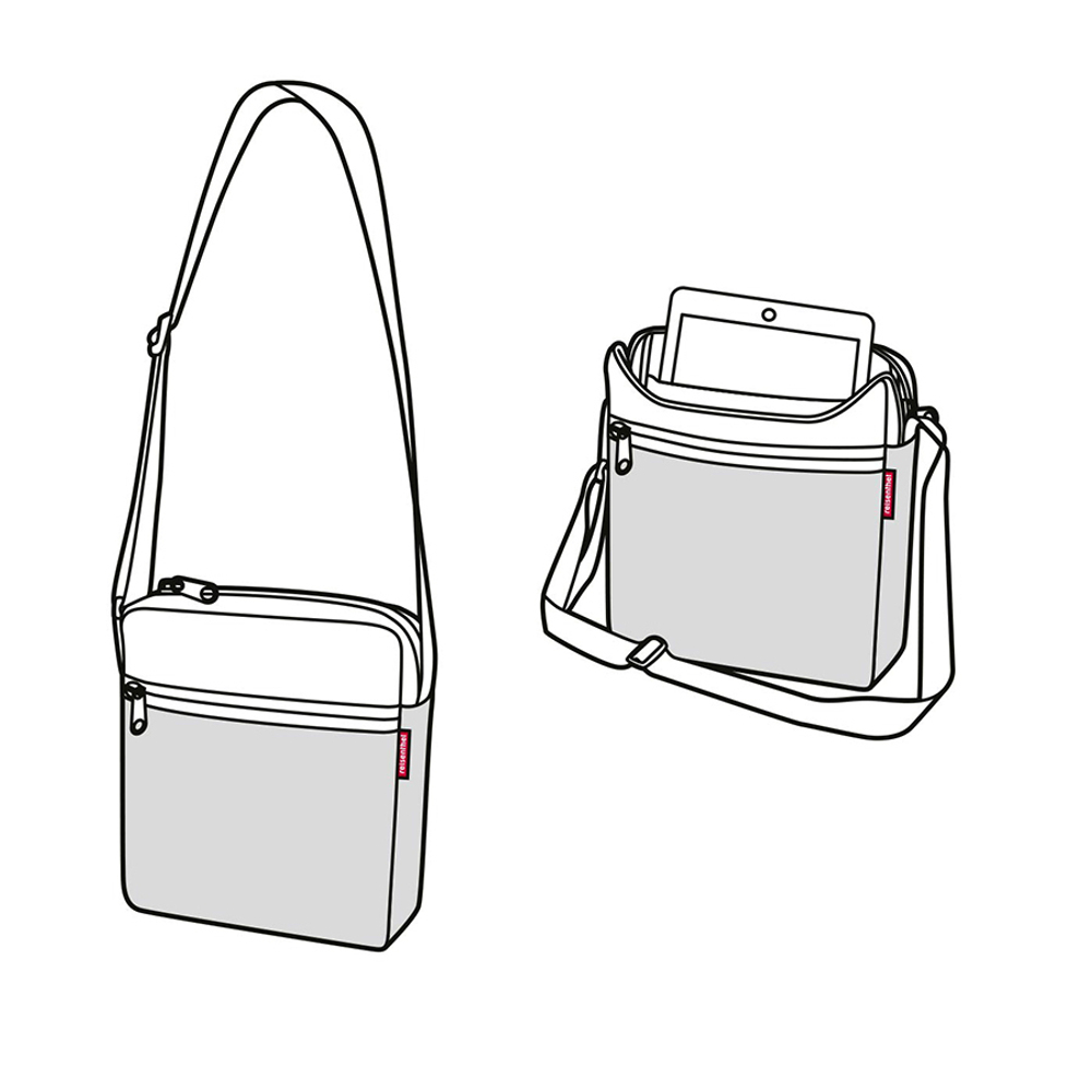 Сумка crossbag canvas grey