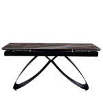 Стол керамический LA ALTA KENIA Porsche grey 160-240/90*76, каркас черный