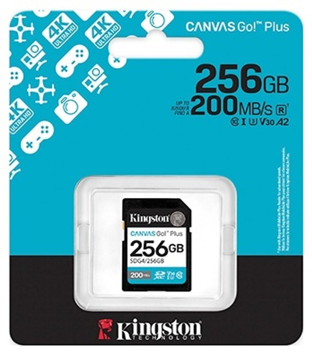 Карта памяти Kingston Secure Digital XC SDG4/256GB 256 Гб