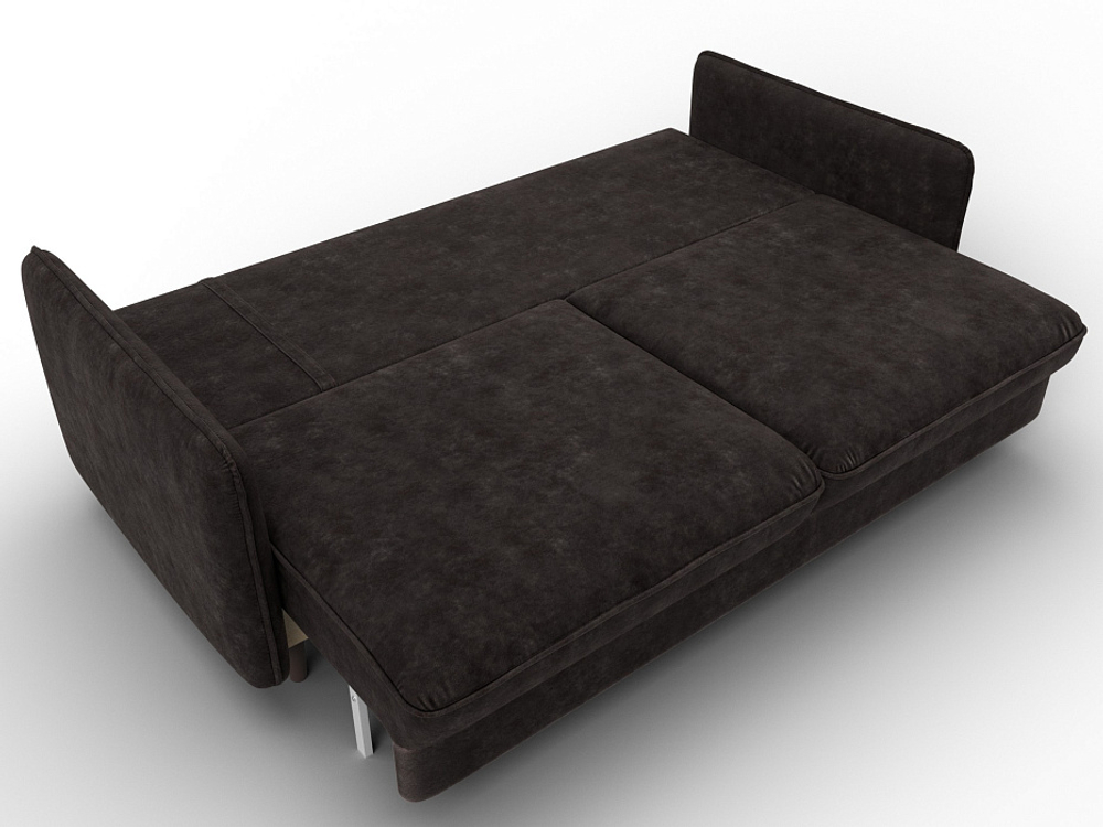 Диван прямой Лига-064 НПБ ВЕЛЮР BRUT 17 коричневый