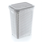 Корзина для белья Плетеная 50 лт белый