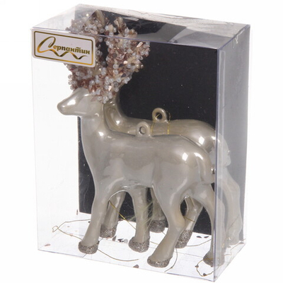 Набор украшений SHINE «Magic deer» 12,5х10,5 см (2 шт.), light champagne