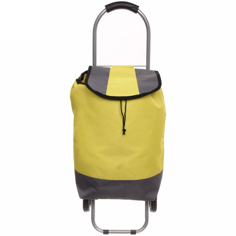 Тележка хозяйственная с сумкой (86*32*28см, колеса 14см,грузоподъемность до 15 кг) желтая ST-821