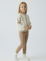 Леггинсы вязаные детские кофейный