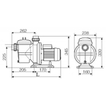 Насос FCP-370S с префильтром 10,2м³/час(10м), 1ф/220В, 0,68/0,37 кВт