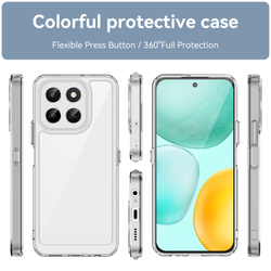 Противоударный чехол для Honor X6C, усиленные прозрачные защитные рамки